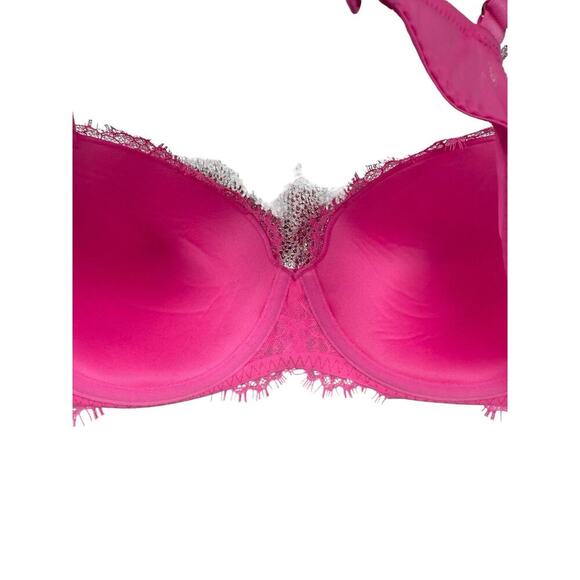 Victoria’s Secret Hot Pink Lace Dream Angels Lined Demi Bra 38C - Picture 6 of 7